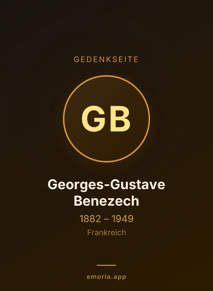 Gedenkportrait von Georges-Gustave Benezech