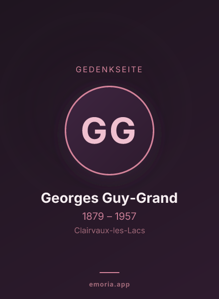 Gedenkportrait von Georges Guy-Grand