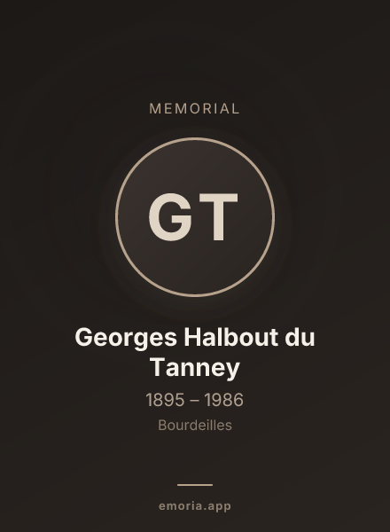 Memorial portrait of Georges Halbout du Tanney