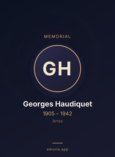Memorial portrait of Georges Haudiquet