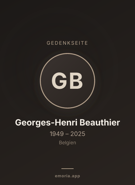 Gedenkportrait von Georges-Henri Beauthier