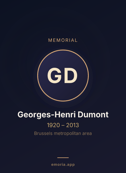 Memorial portrait of Georges-Henri Dumont