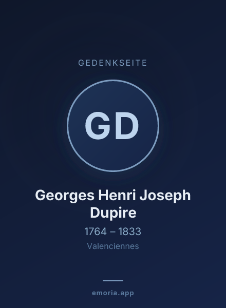 Gedenkportrait von Georges Henri Joseph Dupire