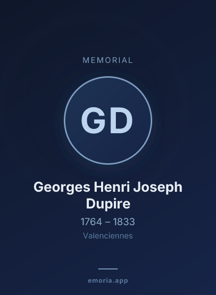 Memorial portrait of Georges Henri Joseph Dupire