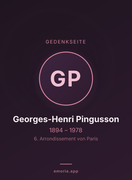 Gedenkportrait von Georges-Henri Pingusson