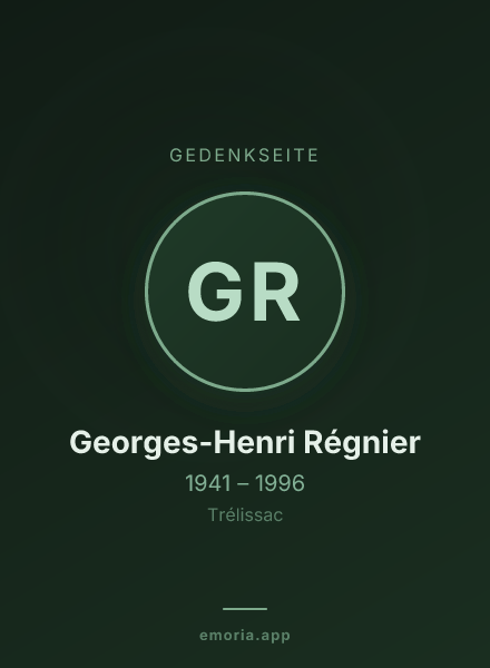 Gedenkportrait von Georges-Henri Régnier