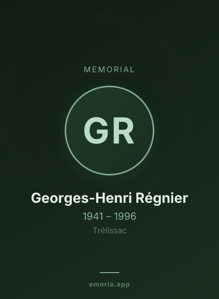 Memorial portrait of Georges-Henri Régnier