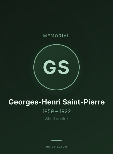 Memorial portrait of Georges-Henri Saint-Pierre