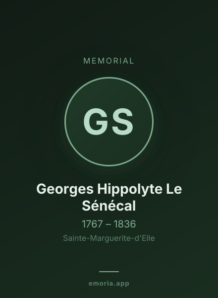 Memorial portrait of Georges Hippolyte Le Sénécal