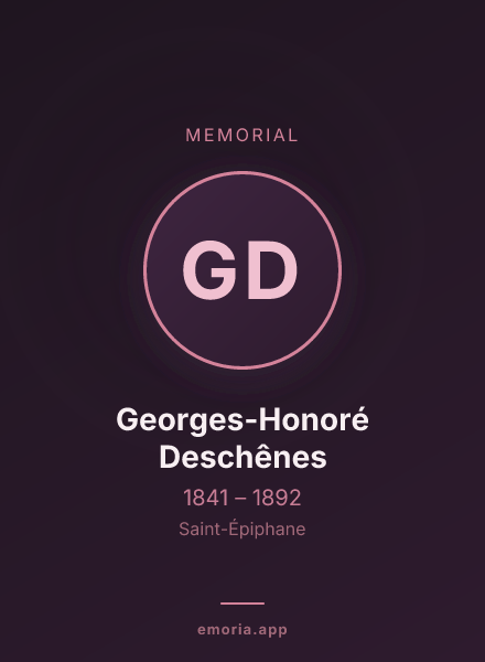 Memorial portrait of Georges-Honoré Deschênes