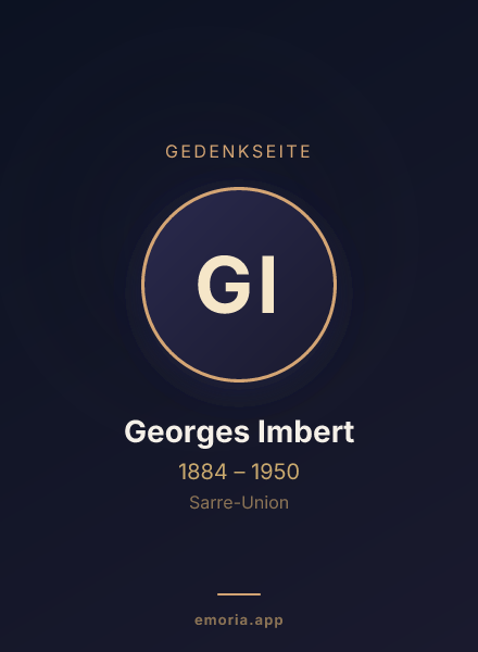 Gedenkportrait von Georges Imbert