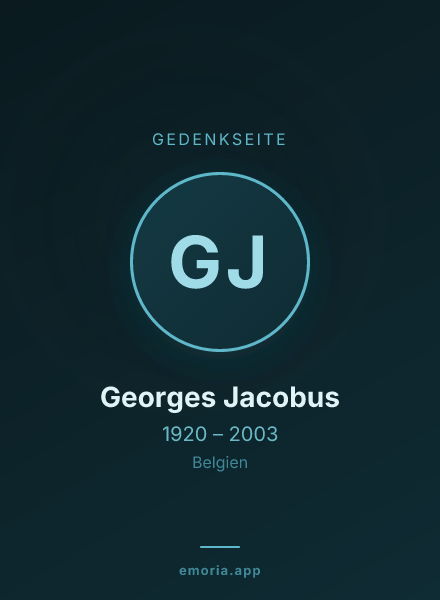 Gedenkportrait von Georges Jacobus