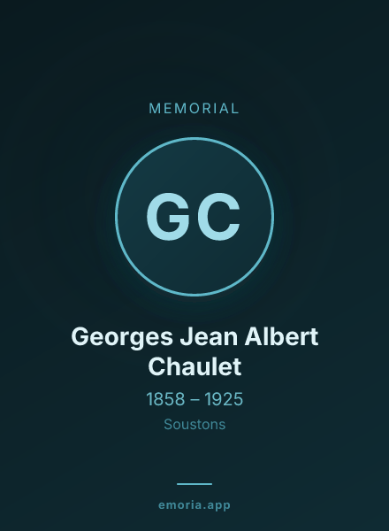 Memorial portrait of Georges Jean Albert Chaulet