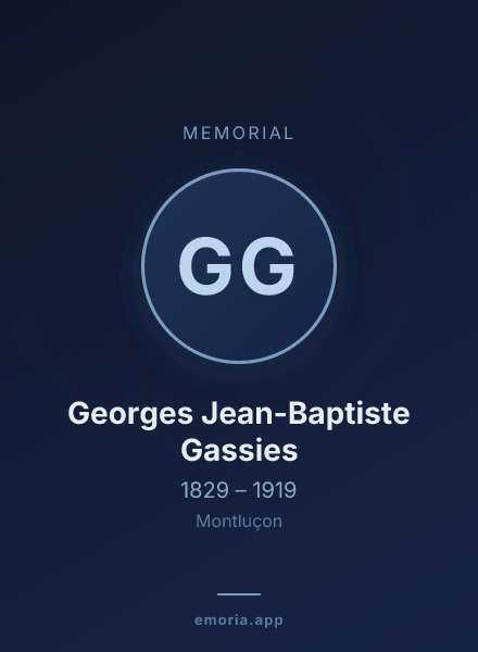 Memorial portrait of Georges Jean-Baptiste Gassies