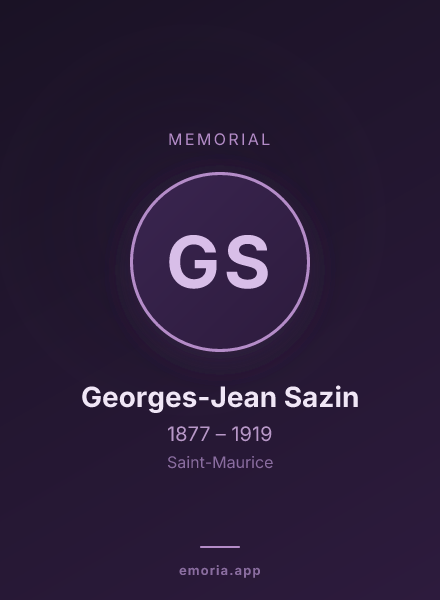 Memorial portrait of Georges-Jean Sazin