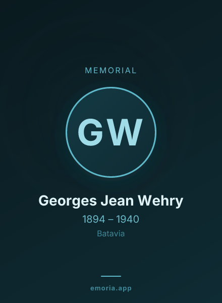 Memorial portrait of Georges Jean Wehry