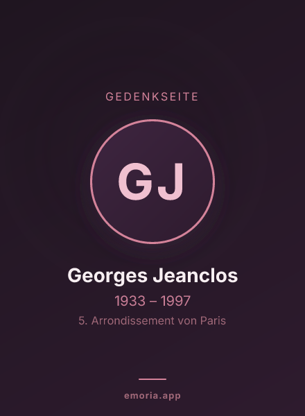 Gedenkportrait von Georges Jeanclos