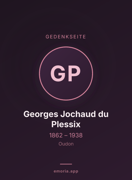 Gedenkportrait von Georges Jochaud du Plessix