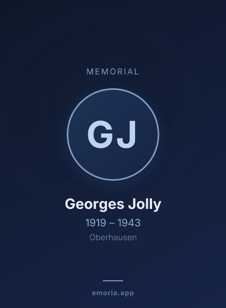 Memorial portrait of Georges Jolly