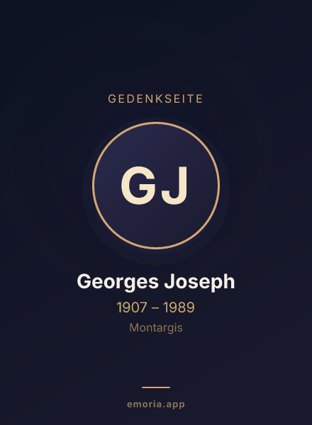 Gedenkportrait von Georges Joseph