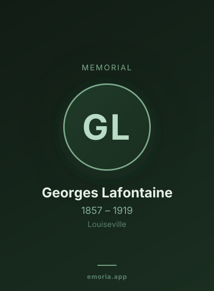 Memorial portrait of Georges Lafontaine