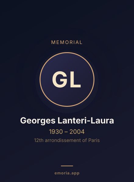 Memorial portrait of Georges Lanteri-Laura