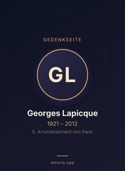 Gedenkportrait von Georges Lapicque