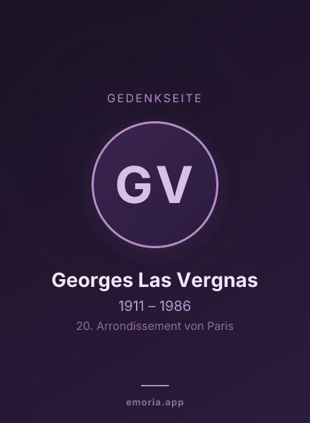 Gedenkportrait von Georges Las Vergnas