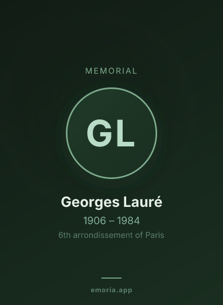 Memorial portrait of Georges Lauré