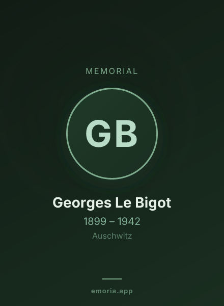 Memorial portrait of Georges Le Bigot
