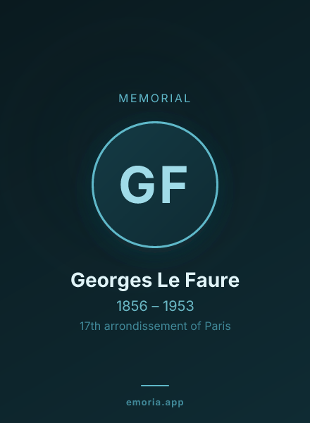 Memorial portrait of Georges Le Faure