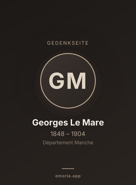 Gedenkportrait von Georges Le Mare