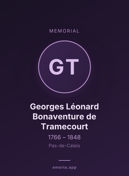 Memorial portrait of Georges Léonard Bonaventure de Tramecourt