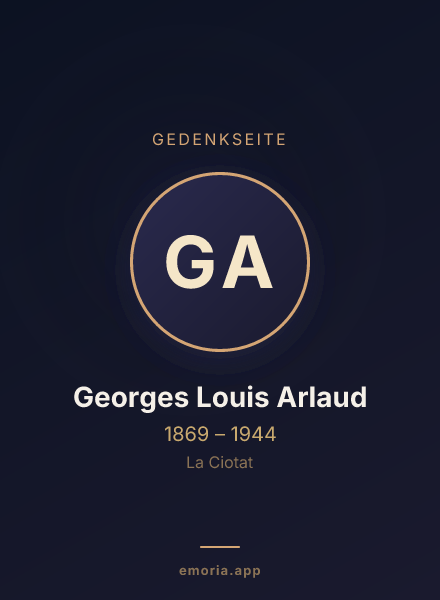 Gedenkportrait von Georges Louis Arlaud
