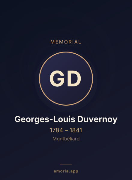 Memorial portrait of Georges-Louis Duvernoy