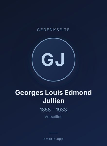 Gedenkportrait von Georges Louis Edmond Jullien