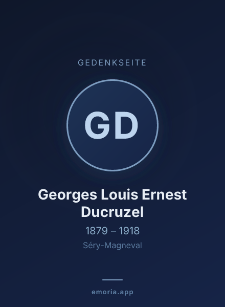 Gedenkportrait von Georges Louis Ernest Ducruzel