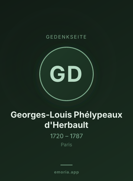 Gedenkportrait von Georges-Louis Phélypeaux d'Herbault