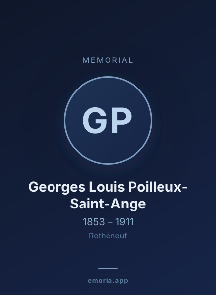 Memorial portrait of Georges Louis Poilleux-Saint-Ange