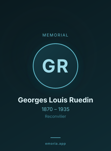 Memorial portrait of Georges Louis Ruedin