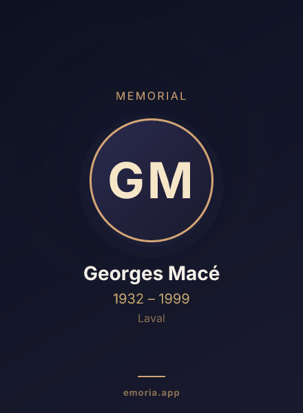 Memorial portrait of Georges Macé