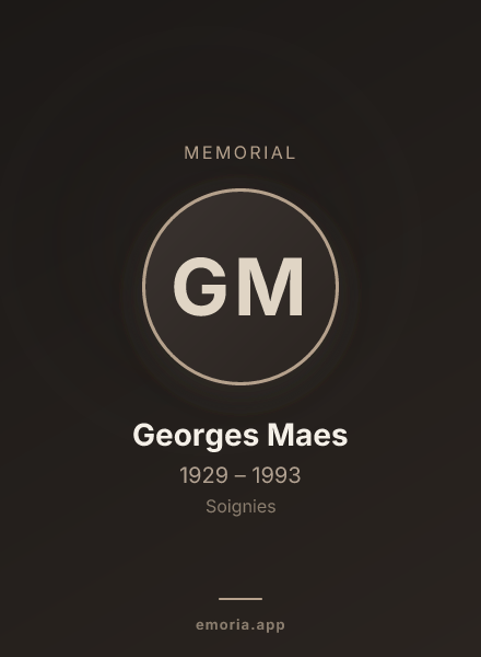 Memorial portrait of Georges Maes
