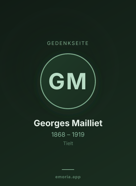 Gedenkportrait von Georges Mailliet