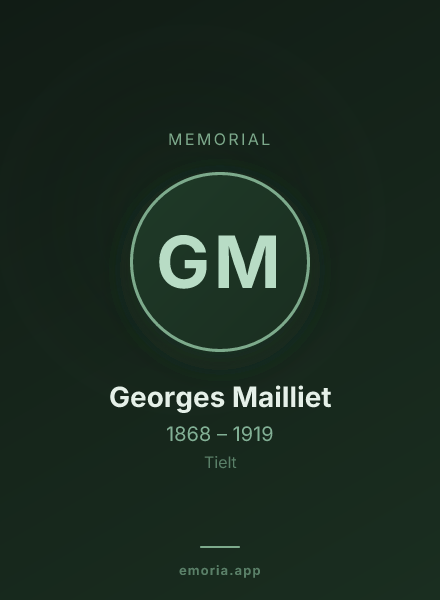 Memorial portrait of Georges Mailliet