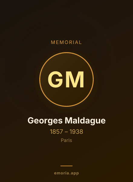 Memorial portrait of Georges Maldague