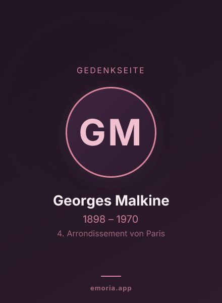 Gedenkportrait von Georges Malkine