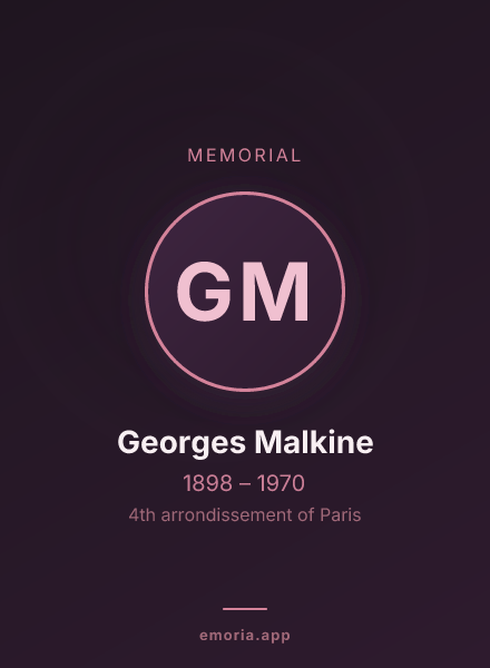 Memorial portrait of Georges Malkine