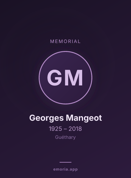 Memorial portrait of Georges Mangeot