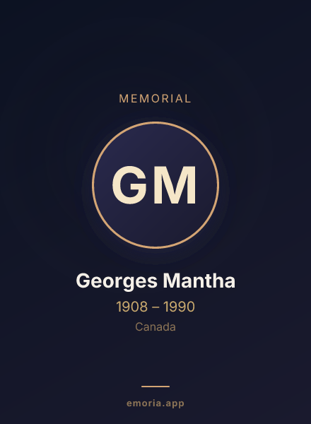 Memorial portrait of Georges Mantha
