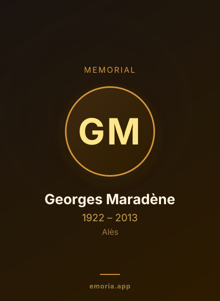 Memorial portrait of Georges Maradène